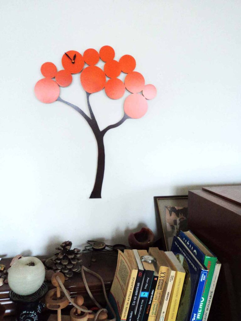 ceasuri de perete portocalia decor