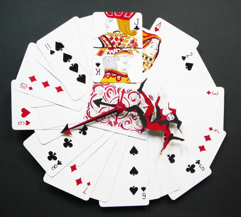 Ceas de perete Cărți de joc trucuri de carti