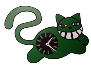 Ceas perete Pisici verzi pe pereți Ceas de perete pisica verde