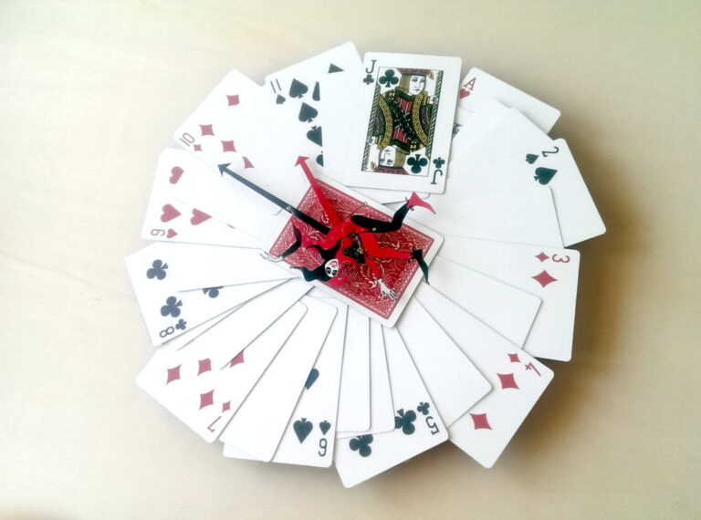 Ceas de perete Cărți de joc ceas carti de joc secundar joker 2