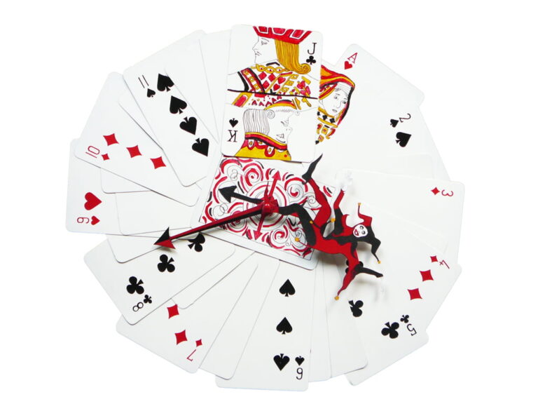 Ceas de perete Cărți de joc cazino ceas perete