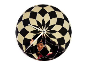 Mandale în oglindă, ceas de perete ceas perete oglinda alba neagra