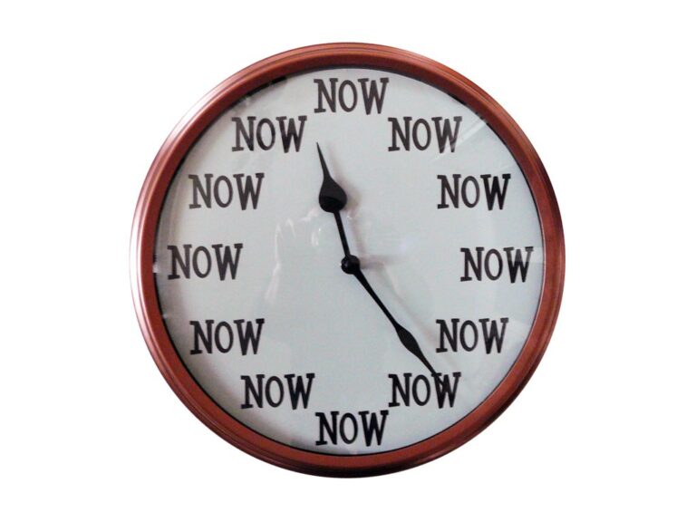 NOW, ceas de perete Now is the time ceas