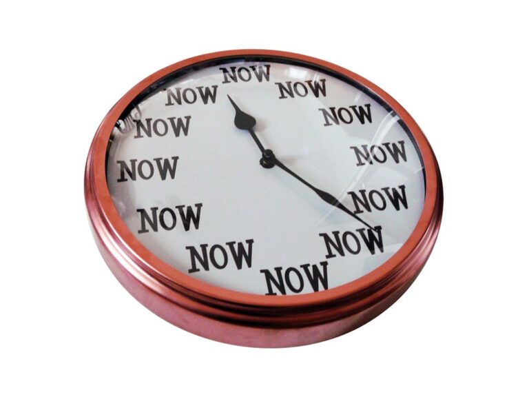 NOW, ceas de perete now now is the time