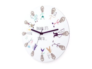 Ceasul lui Bogdan, cu activitățile lui zilnice Ceas perete pentru prieten