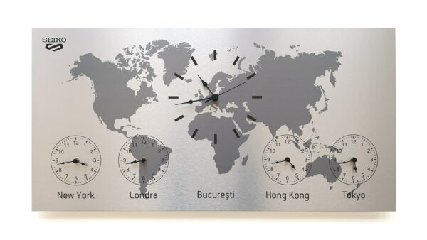 Ceas WorldSync personalizare siglă stânga sus