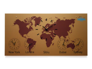 Ceas World time Auriu