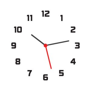 Exemplu aplicare cifre arabe font Hyperspace pe cadran ceas alb - rezultat final montaj DIY