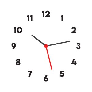 Exemplu aplicare cifre arabe font Lemon pe cadran ceas alb - rezultat final montaj DIY