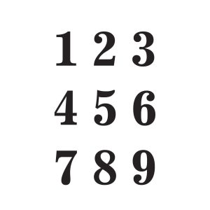 Cifre arabe individuale 1-9 font News tăiate laser 3-4mm pentru ceas DIY personalizat