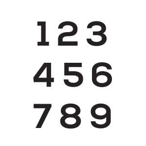 Cifre arabe individuale 1-9 font Nexa tăiate laser 3-4mm pentru ceas DIY personalizat