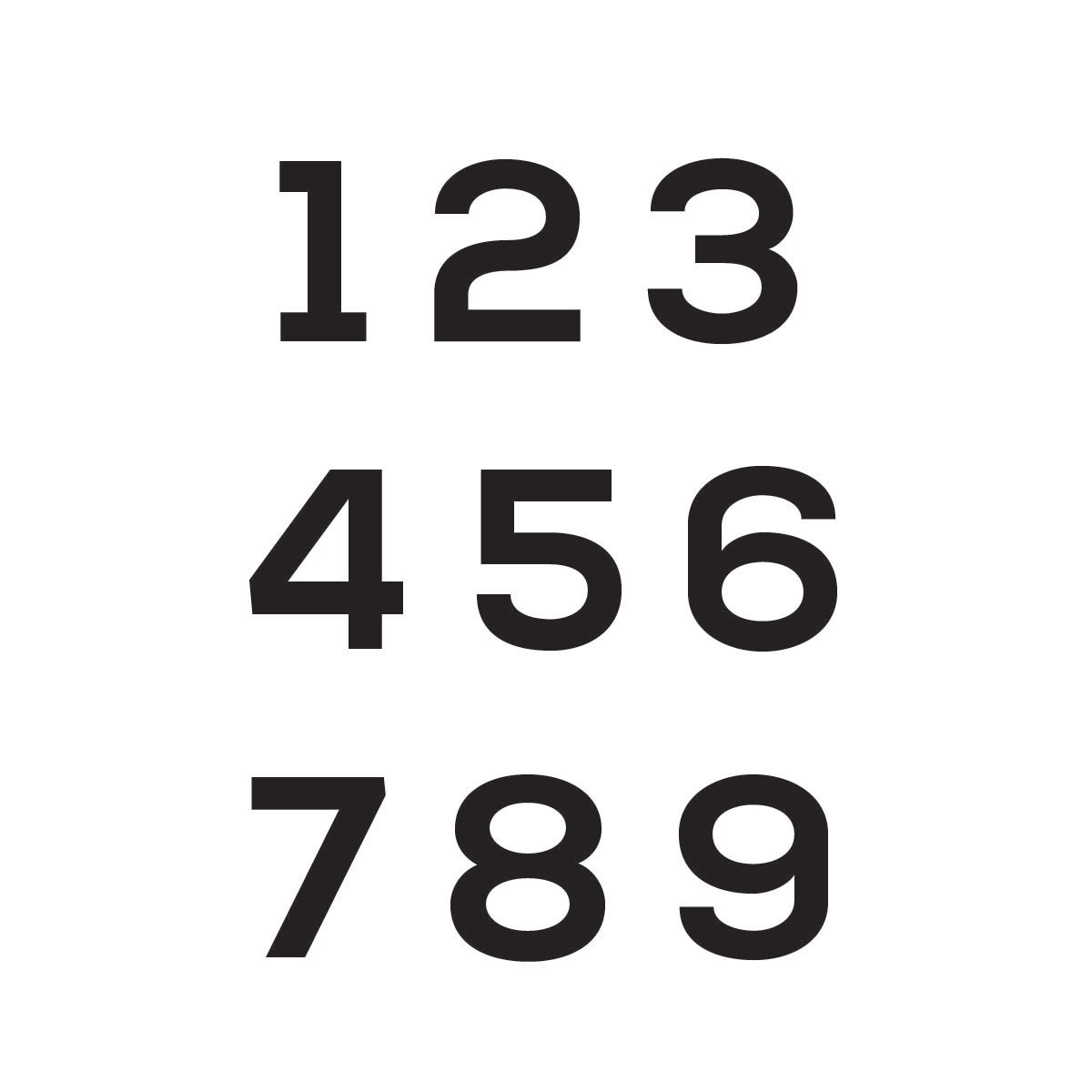 Cifre arabe pentru ceas, Font Nexa - Set 1-12 - 3-4mm lemn/plexiglass Cifre arabe individuale 1-9 font Nexa tăiate laser 3-4mm pentru ceas DIY personalizat