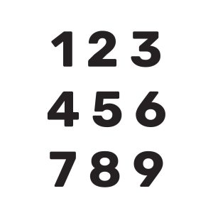 Cifre arabe individuale 1-9 font Rubik tăiate laser 3-4mm pentru ceas DIY personalizat