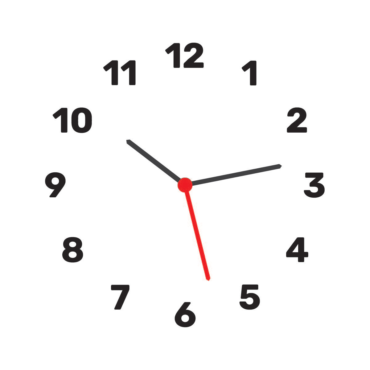 Cifre arabe pentru ceas, Font Rubik - Set 1-12 - 3-4mm lemn/plexiglass Exemplu aplicare cifre arabe font Rubik pe cadran ceas alb - rezultat final montaj DIY