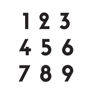 Cifre arabe individuale 1-9 font Sifonn tăiate laser 3-4mm pentru ceas DIY personalizat