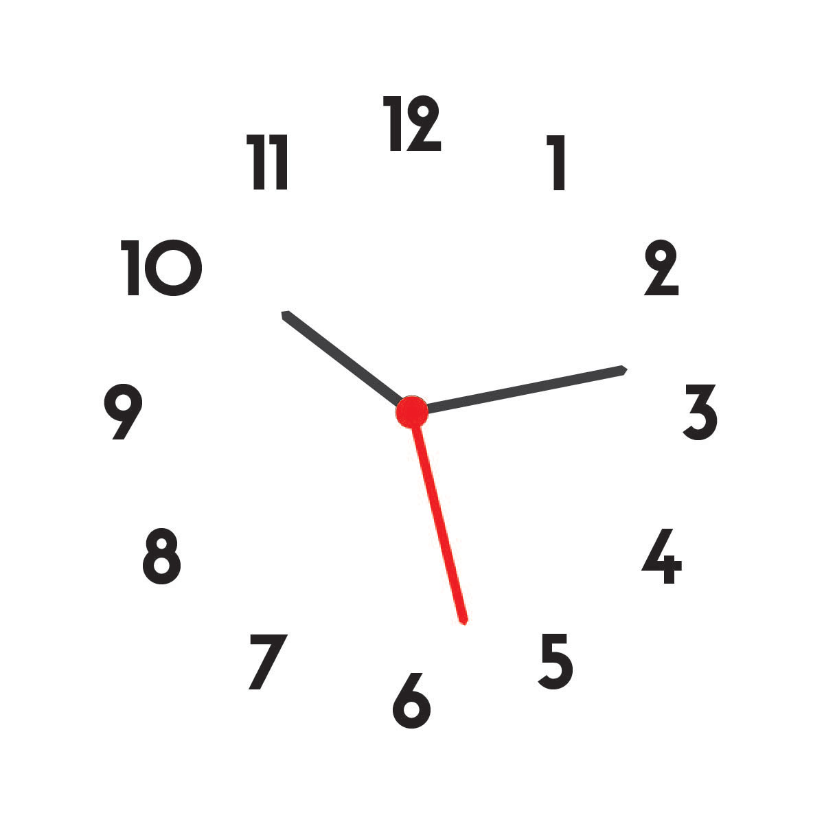 Cifre arabe pentru ceas, Font Sifonn - Set 1-12 - 3-4mm lemn/plexiglass Exemplu aplicare cifre arabe font Sifonn pe cadran ceas alb - rezultat final montaj DIY