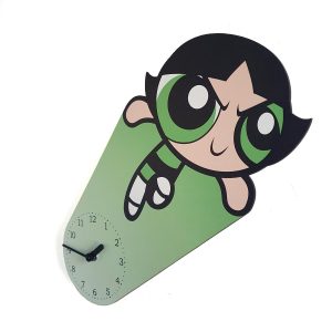 Detaliu cadran ceas Buttercup pumnii in aer personaj animat