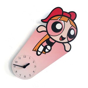Ceas de perete Powerpuff Girls Blossom roz 32 cm lider echipa